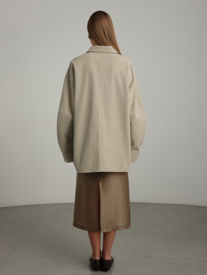 Куртка (oversize, бежевый). Изображение № 5