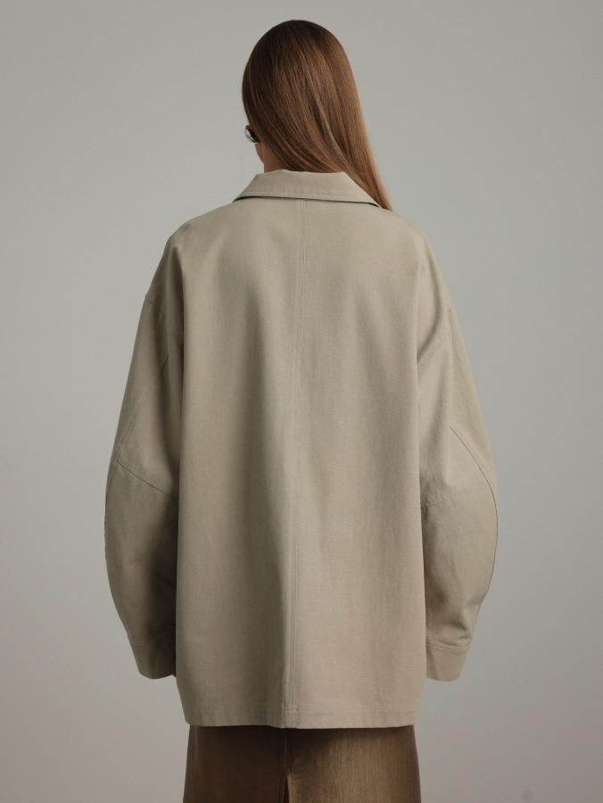 Куртка (oversize, бежевый). Изображение № 6