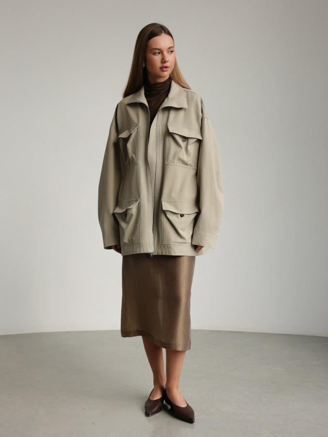 Куртка (oversize, бежевый). Изображение № 2