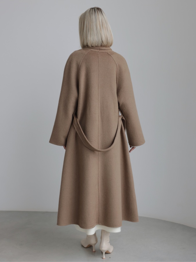Пальто (onesize (42-46RU) бледно-коричневый). Изображение № 7