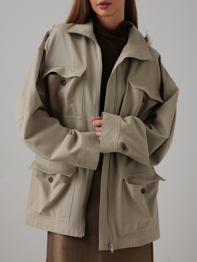 Куртка (oversize, бежевый). Изображение № 1