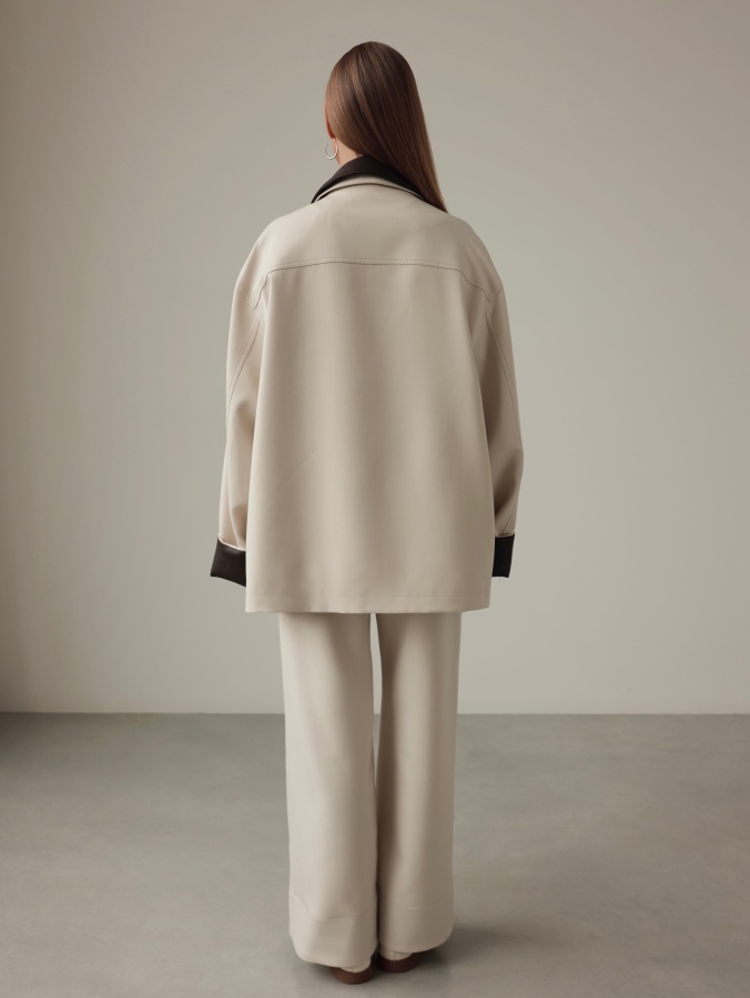 Куртка (onesize (42-46RU), бежевый). Изображение № 6