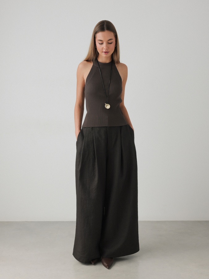 Топ (onesize (42-46RU), серо-коричневый). Изображение № 2