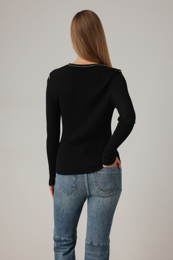 Лонгслив (onesize (42-46RU), чёрный). Изображение № 5