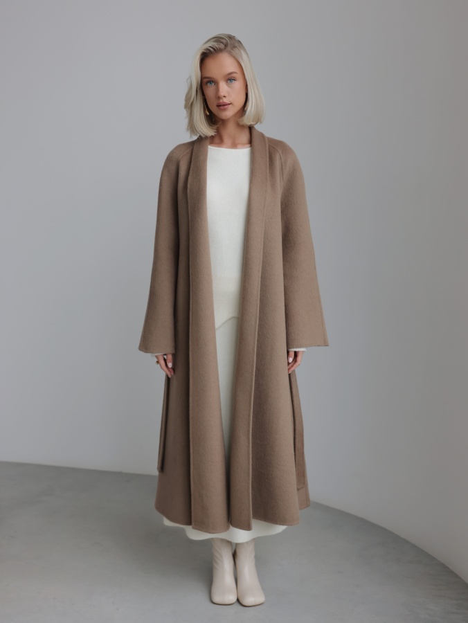 Пальто (onesize (42-46RU) бледно-коричневый). Изображение № 1