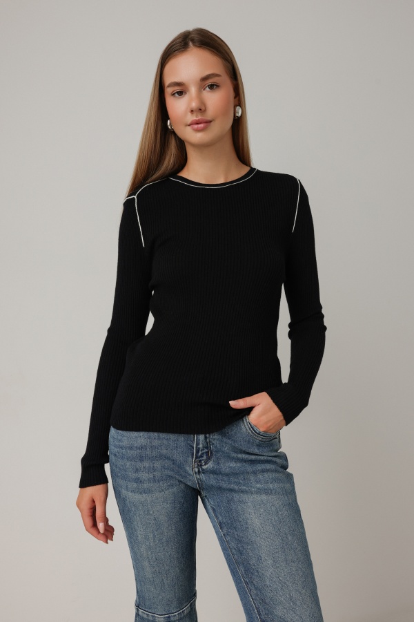 Лонгслив (onesize (42-46RU), чёрный). Изображение № 1