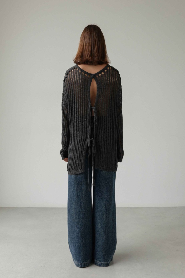 свитер (oversize, тёмно-серый). Изображение № 4