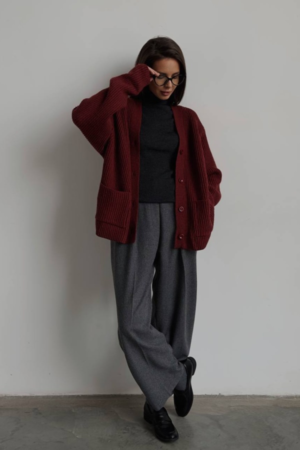 Кардиган (onesize бордовый). Изображение № 4