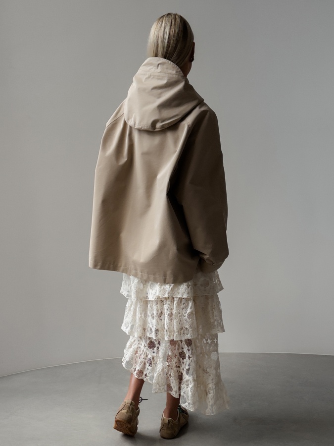 ветровка (oversize, бежевый). Изображение № 5