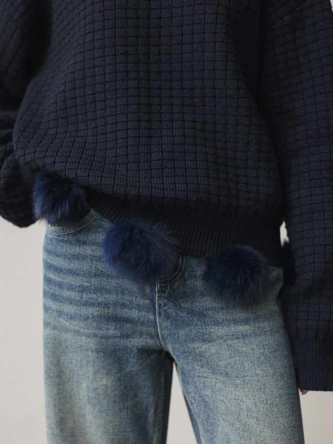 Джемпер (onesize (42-46RU), тёмно-синий). Изображение № 3