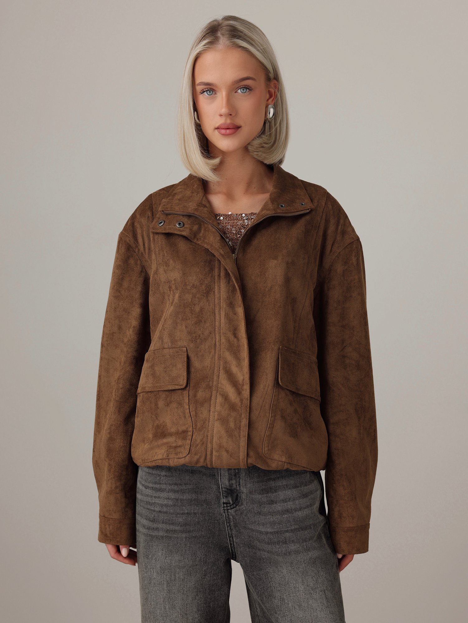Куртка (onesize (42-46RU), коричневый). Изображение № 1